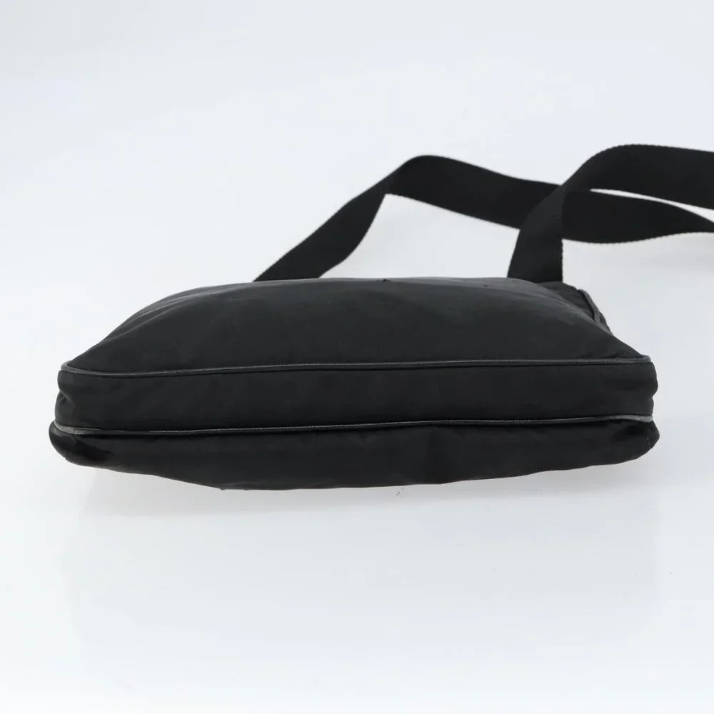 Authentic PRADA Shoulder Bag Nylon Black Silver - Picture 16 of 16